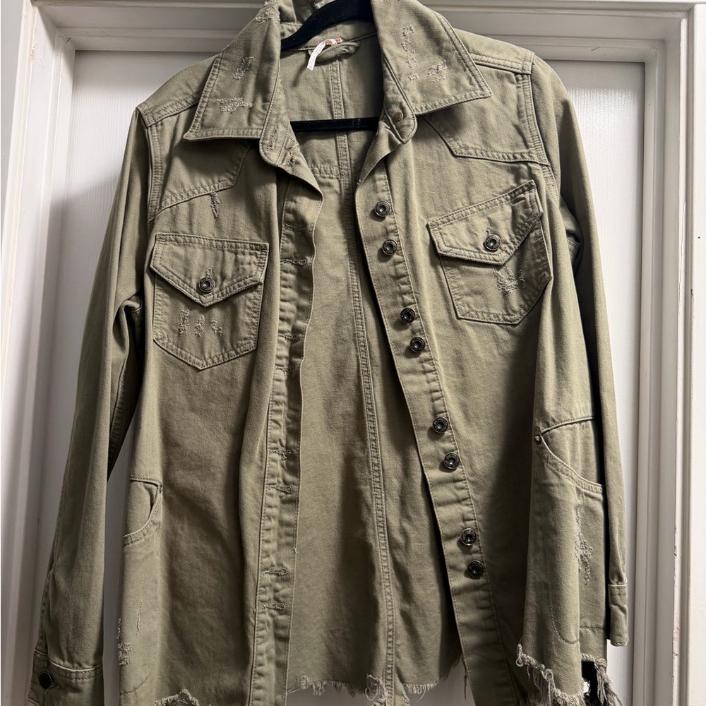 Free People Olive Green Jacket